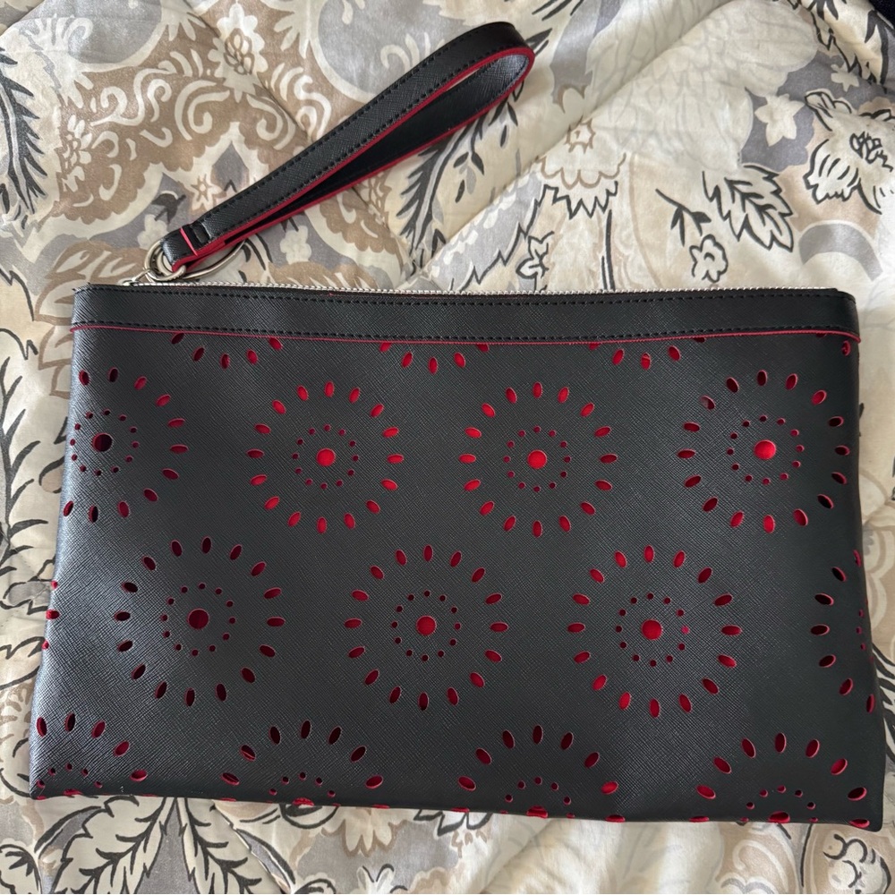 Carlos Santana Black and Red Designer Women's Bag